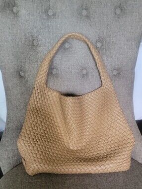 Petite Simone Tan Woven Shoulder Bag - Soft Slouchy Neutral Must-Have ⭐️⭐️⭐️⭐️⭐️